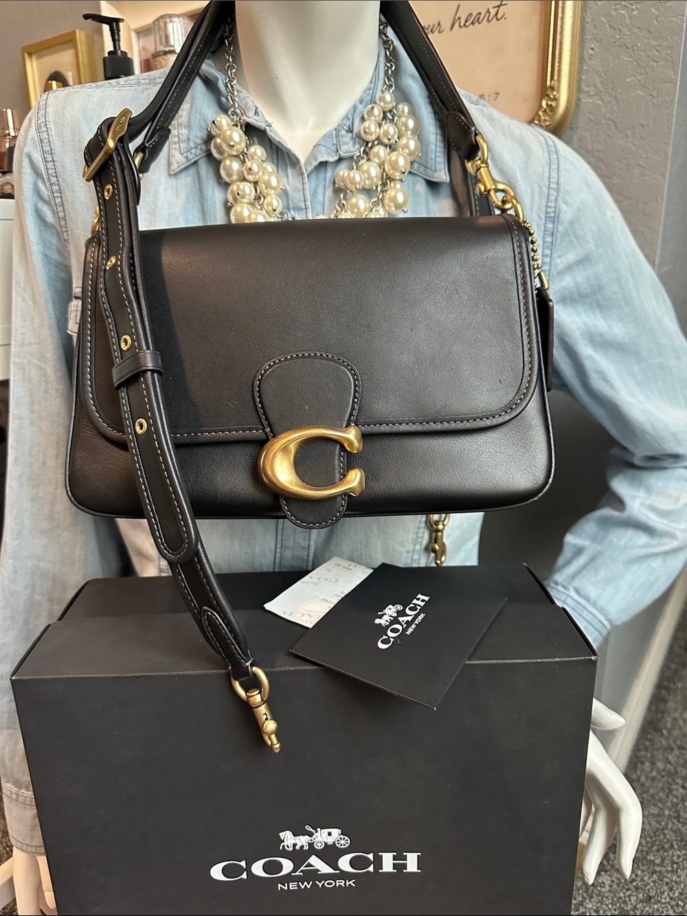 Coach Soft Tabby black crossbody with receipts and box 🖤🖤🖤 - Picture 14 of 14